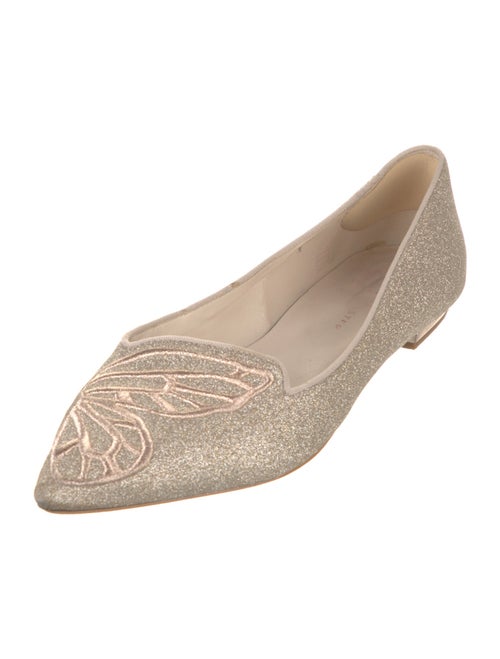 Sophia Webster Glitter Embroidered Accent Flats