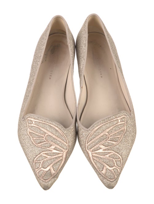 Sophia Webster Glitter Embroidered Accent Flats