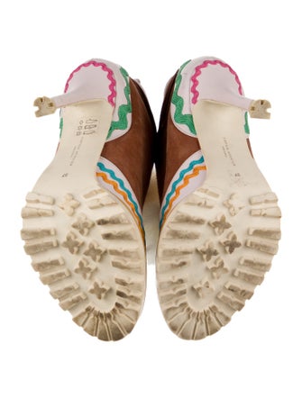 Sophia Webster Suede Pom-Pom Embellishments Lace-Up Boots