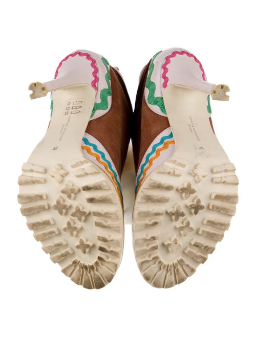 Sophia Webster Suede Pom-Pom Embellishments Lace-Up Boots