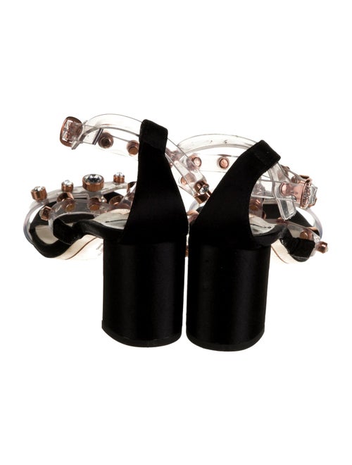 Sophia Webster PVC Crystal Embellishments T-Strap Sandals