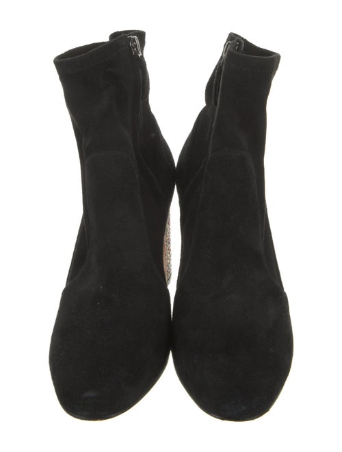 Sophia Webster Suede Crystal Embellishments Sock Boots