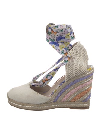 Sophia Webster Canvas Printed Slingback Pumps