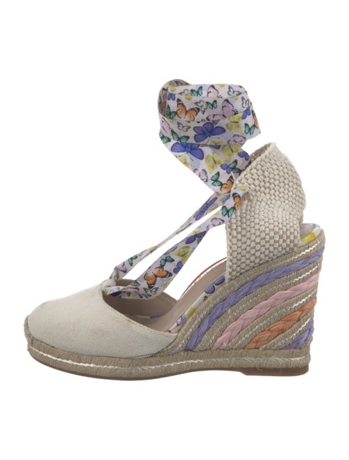 Sophia Webster Canvas Printed Slingback Pumps