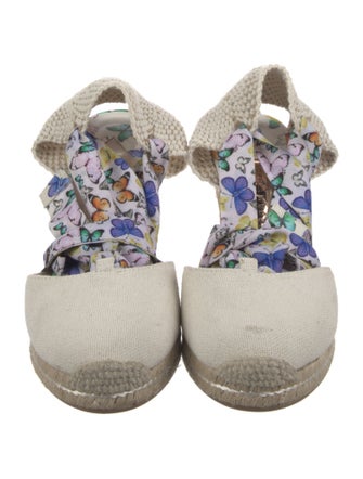 Sophia Webster Canvas Printed Slingback Pumps