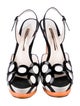 Sophia Webster Patent Leather Polka Dot Print Slingback Sandals
