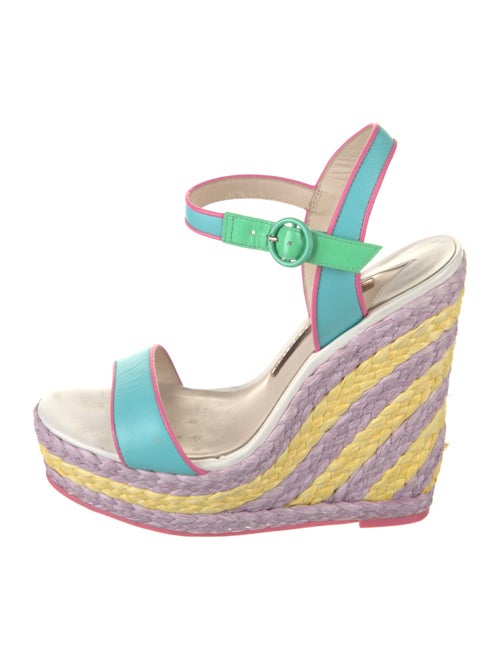 Sophia Webster Leather Printed Espadrilles