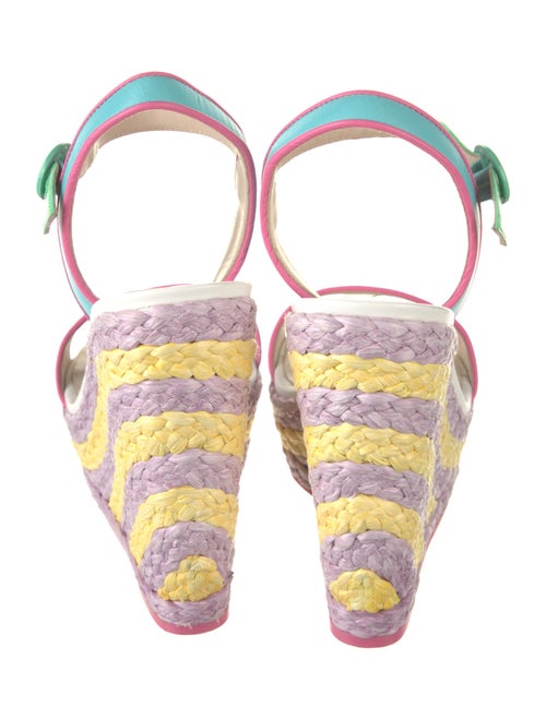 Sophia Webster Leather Printed Espadrilles