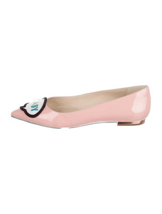 Sophia Webster Patent Leather Graphic Print Ballet Flats