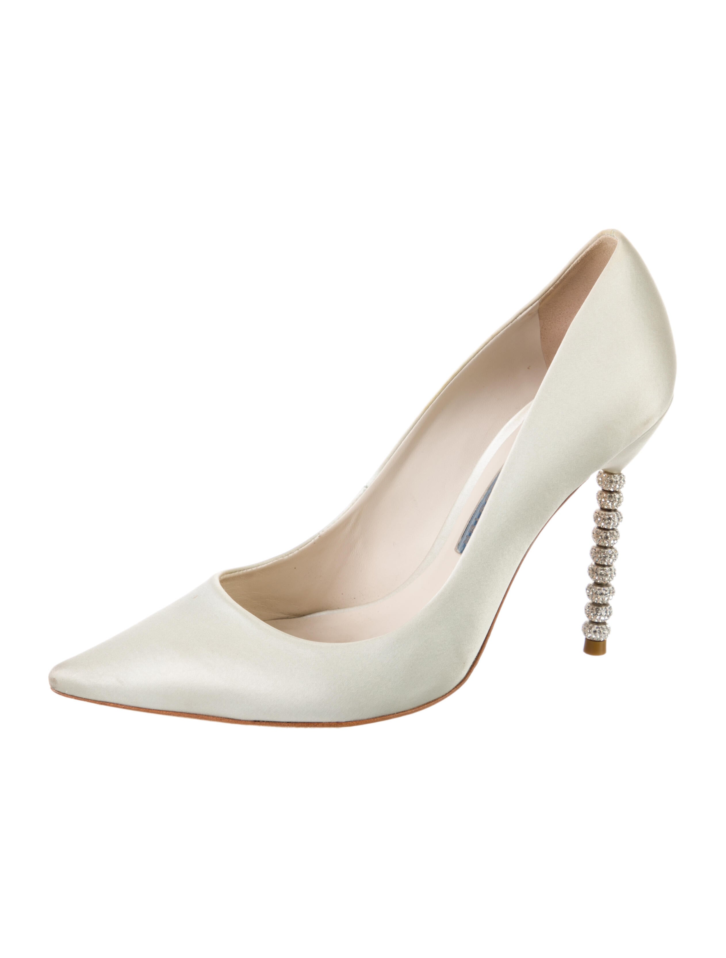 Sophia Webster Satin Crystal Embellishments Pumps