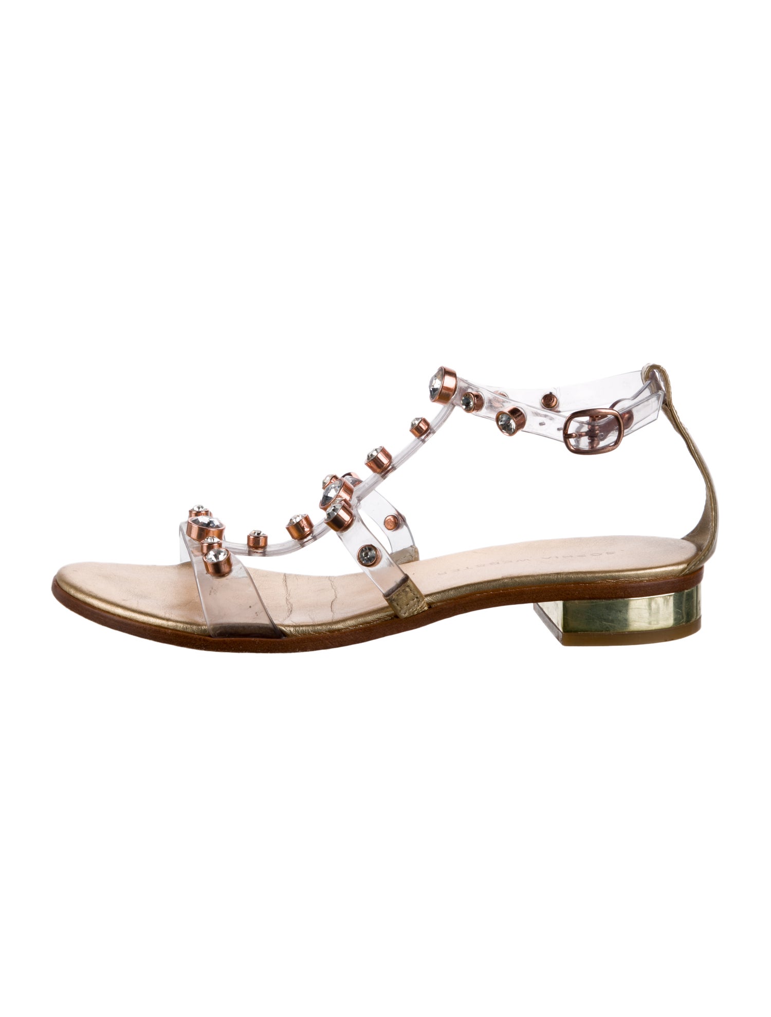 Sophia Webster PVC Crystal Embellishments Gladiator Sandals
