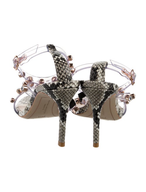 Sophia Webster Embossed Leather Animal Print Sandals