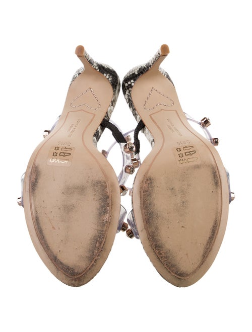 Sophia Webster Embossed Leather Animal Print Sandals