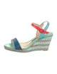 Sophia Webster Leather Colorblock Pattern Espadrilles