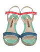Sophia Webster Leather Colorblock Pattern Espadrilles