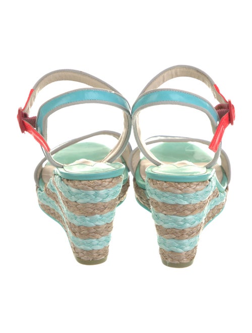 Sophia Webster Leather Colorblock Pattern Espadrilles