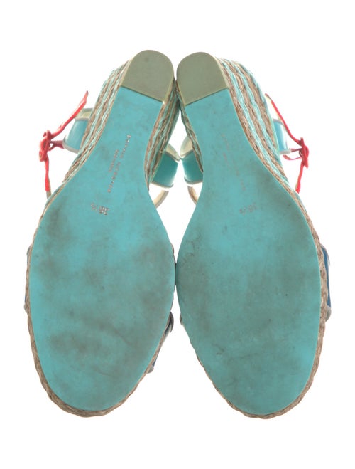 Sophia Webster Leather Colorblock Pattern Espadrilles