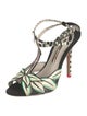 Sophia Webster Patent Leather Printed T-Strap Sandals