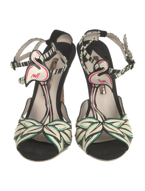 Sophia Webster Patent Leather Printed T-Strap Sandals