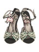 Sophia Webster Patent Leather Printed T-Strap Sandals
