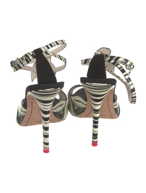 Sophia Webster Patent Leather Printed T-Strap Sandals