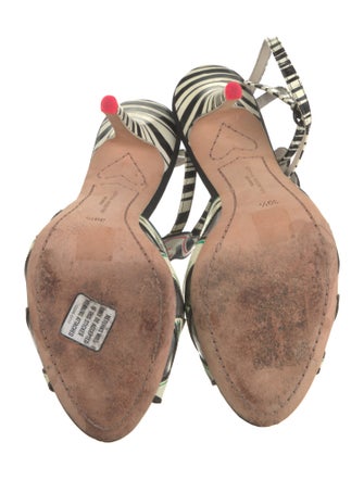Sophia Webster Patent Leather Printed T-Strap Sandals