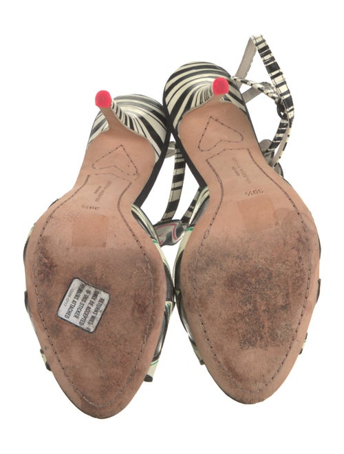 Sophia Webster Patent Leather Printed T-Strap Sandals