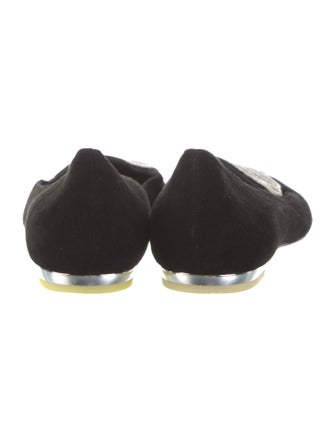 Sophia Webster Suede Embroidered Accent Ballet Flats