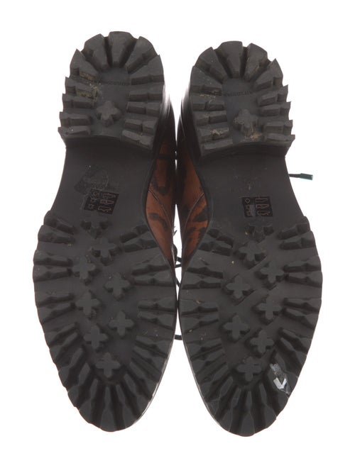 Sophia Webster Leather Animal Print Combat Boots