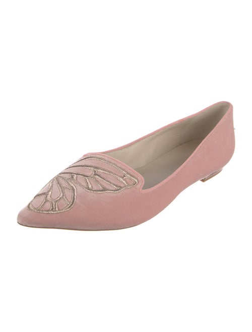 Sophia Webster Velvet Embroidered Accent Flats