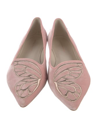 Sophia Webster Velvet Embroidered Accent Flats