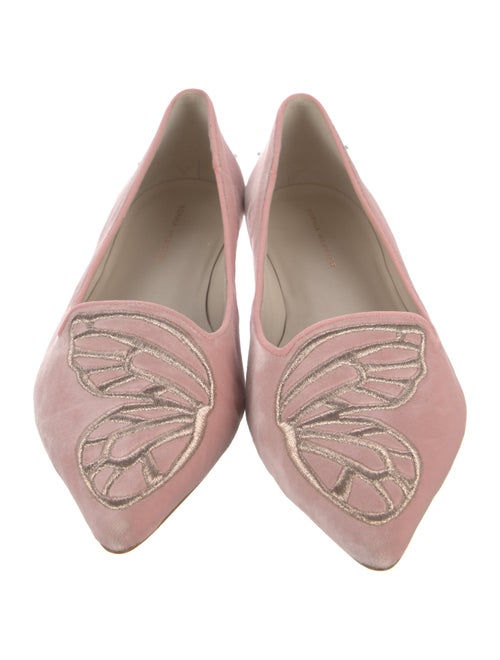 Sophia Webster Velvet Embroidered Accent Flats