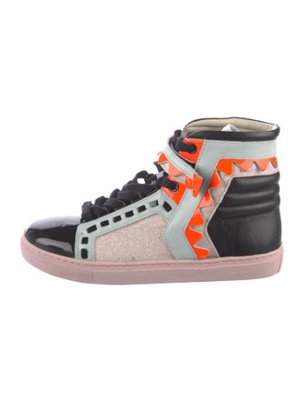 Sophia Webster Leather Printed Sneakers