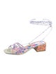 Sophia Webster Leather Floral Print Sandals