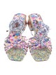 Sophia Webster Leather Floral Print Sandals