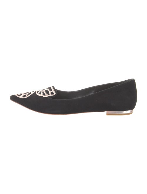 Sophia Webster Suede Embroidered Accent Ballet Flats