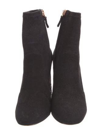 Sophia Webster Suede Crystal Embellishments Sock Boots