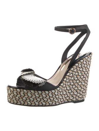 Sophia Webster Patent Leather Graphic Print Espadrilles