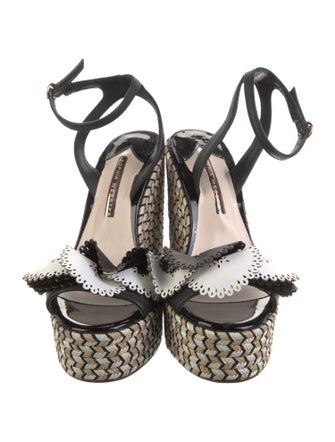 Sophia Webster Patent Leather Graphic Print Espadrilles
