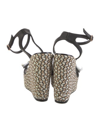 Sophia Webster Patent Leather Graphic Print Espadrilles