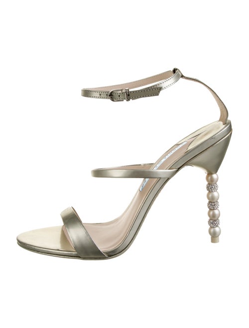 Sophia Webster Faux Pearl Accents Leather Sandals