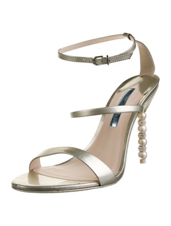 Sophia Webster Faux Pearl Accents Leather Sandals