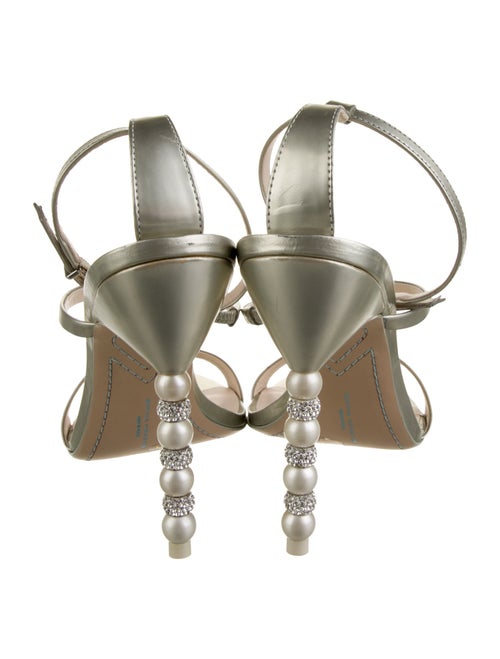 Sophia Webster Faux Pearl Accents Leather Sandals