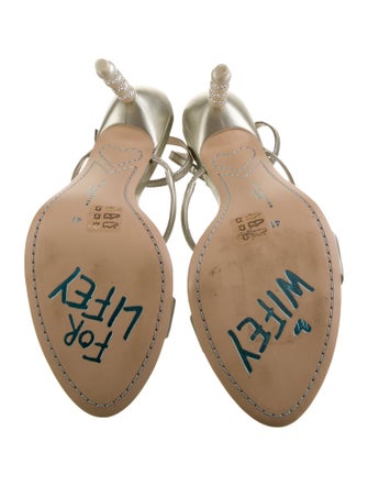 Sophia Webster Faux Pearl Accents Leather Sandals