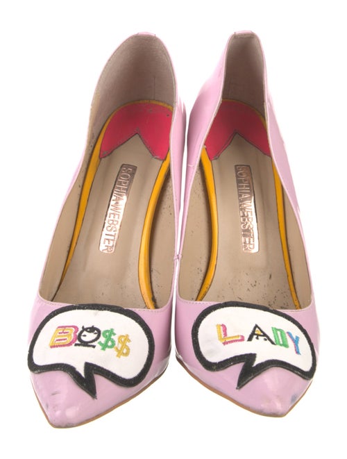 Sophia Webster Patent Leather Embroidered Accent Pumps