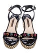 Sophia Webster Patent Leather Crystal Embellishments Espadrilles