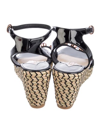 Sophia Webster Patent Leather Crystal Embellishments Espadrilles