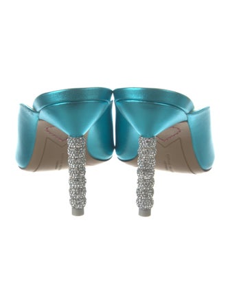 Sophia Webster Leather Crystal Embellishments Slides