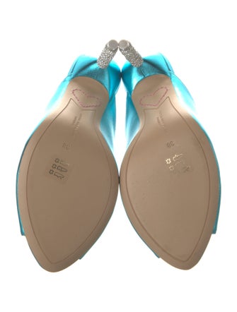 Sophia Webster Leather Crystal Embellishments Slides