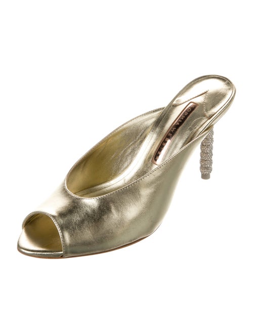 Sophia Webster Leather Crystal Embellishments Mules